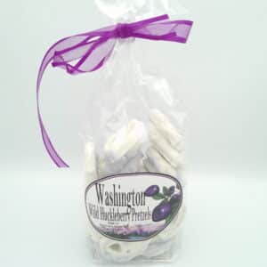 Bag of Huckleberry People's Wild Huckleberry White Chocolate Pretzels