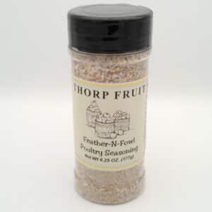Shaker of Feather-N-Fowl Poultry Seasoning from Thorp Fruit & Antique Mall